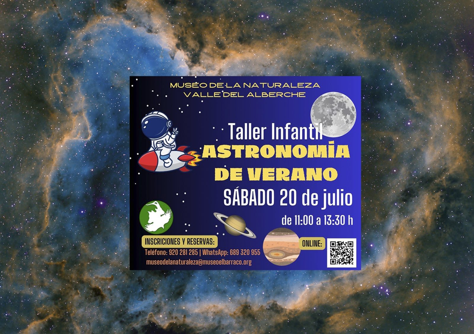 Taller infantil de astronomía de verano