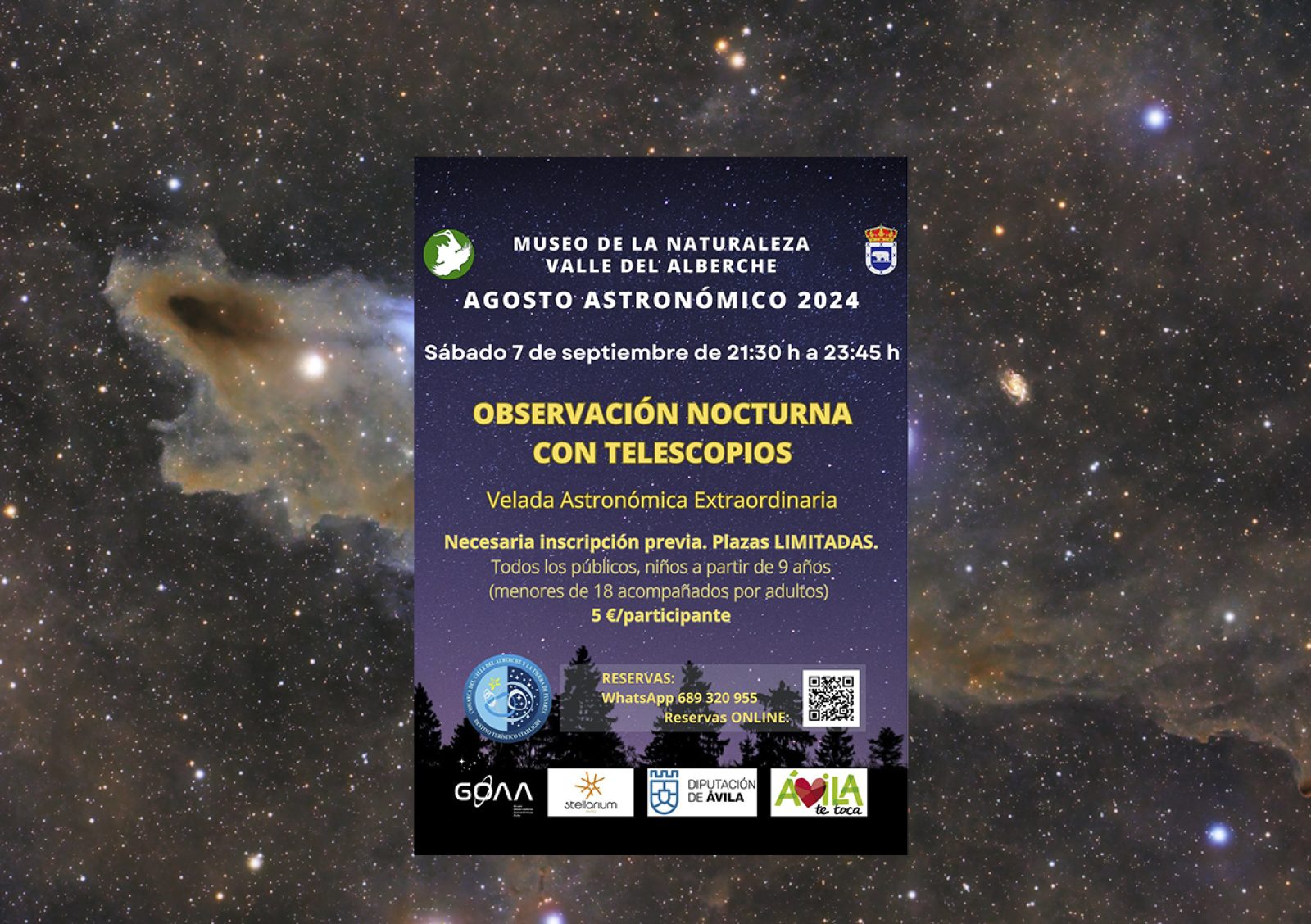 Observación nocturna con telescopios